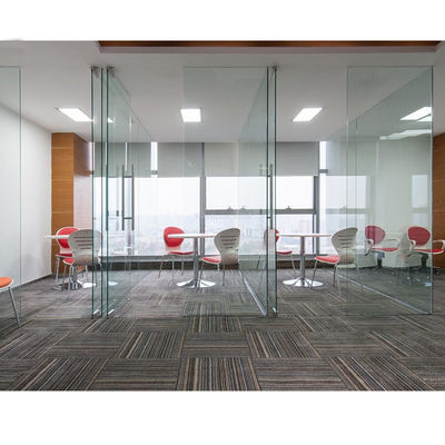 Glas-Büro-Trennwand Einfachverglasung Aluminiumrahmen-Glas-Trennwand