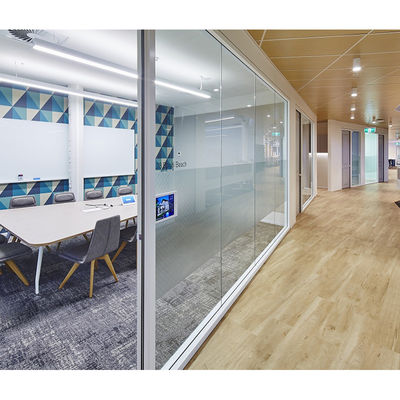 Konferenzzentrum Büro Glas Trennwand Einzelverglasung für Aluminiumrahmen