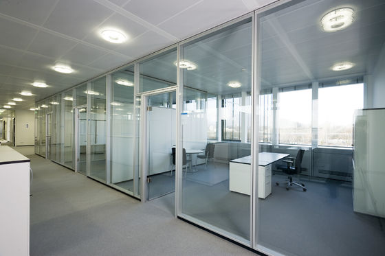 Schalldichtes Büro Glas Trennwand Aluminiumrahmen mit Panorama