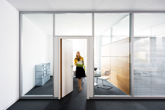 Trennschirm Aluminiumrahmen Glas Trennwand für Multi-Funktion Raum