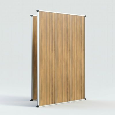 Flexible abklappbare Trennwände, schallsichere Trennwände aus Aluminium mit Holzveredelung