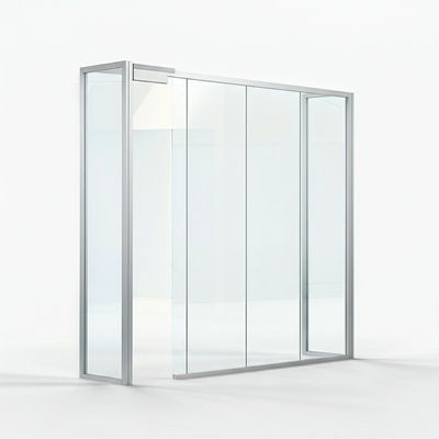 Panoramische abnehmbare Glaspartitionen, temporäre Glaspartitionswände Aluminiumrahmen