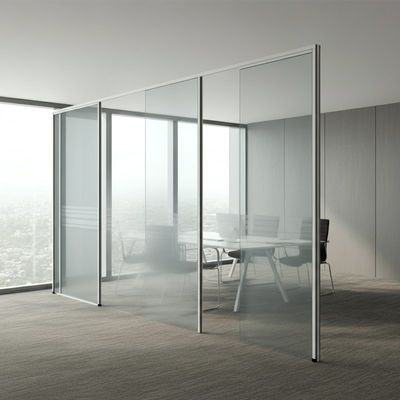 Hochstabile Büroglas-Trennwand für Arbeitsflächen mit Kunstglasveredelung