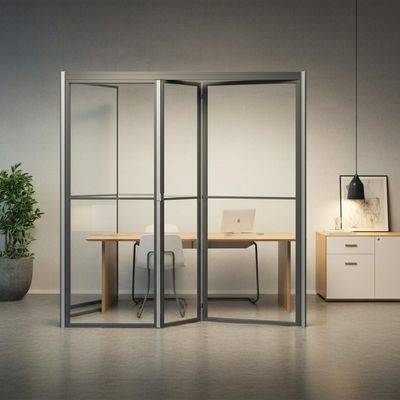 Aluminiumbahn Panorama-Büro Glas Trennwände Wand zum Falten bewegliche