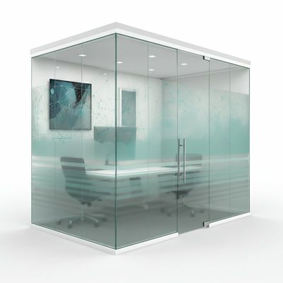 Rahmenlose Glaswand Trennwand mit Kunstglas für modernes Büro Design