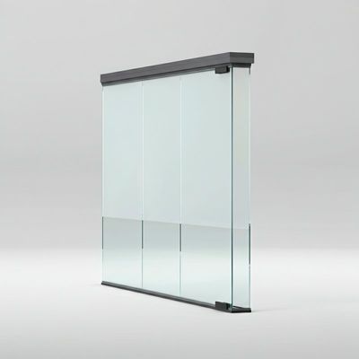 90 mm Dicke Aluminiumrahmen mit festem Doppelschicht-Büro-Glas-Trennwand