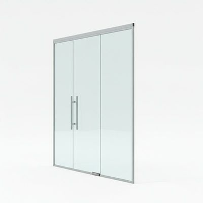 Vollständige Ansicht Einfachverglasung Glas Trennwand mit Aluminiumrahmen für moderne Büros